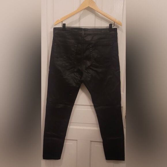 AG Farrah High Rise Ankle Faux Leather Skinny Pants Size 32 - Picture 3 of 8